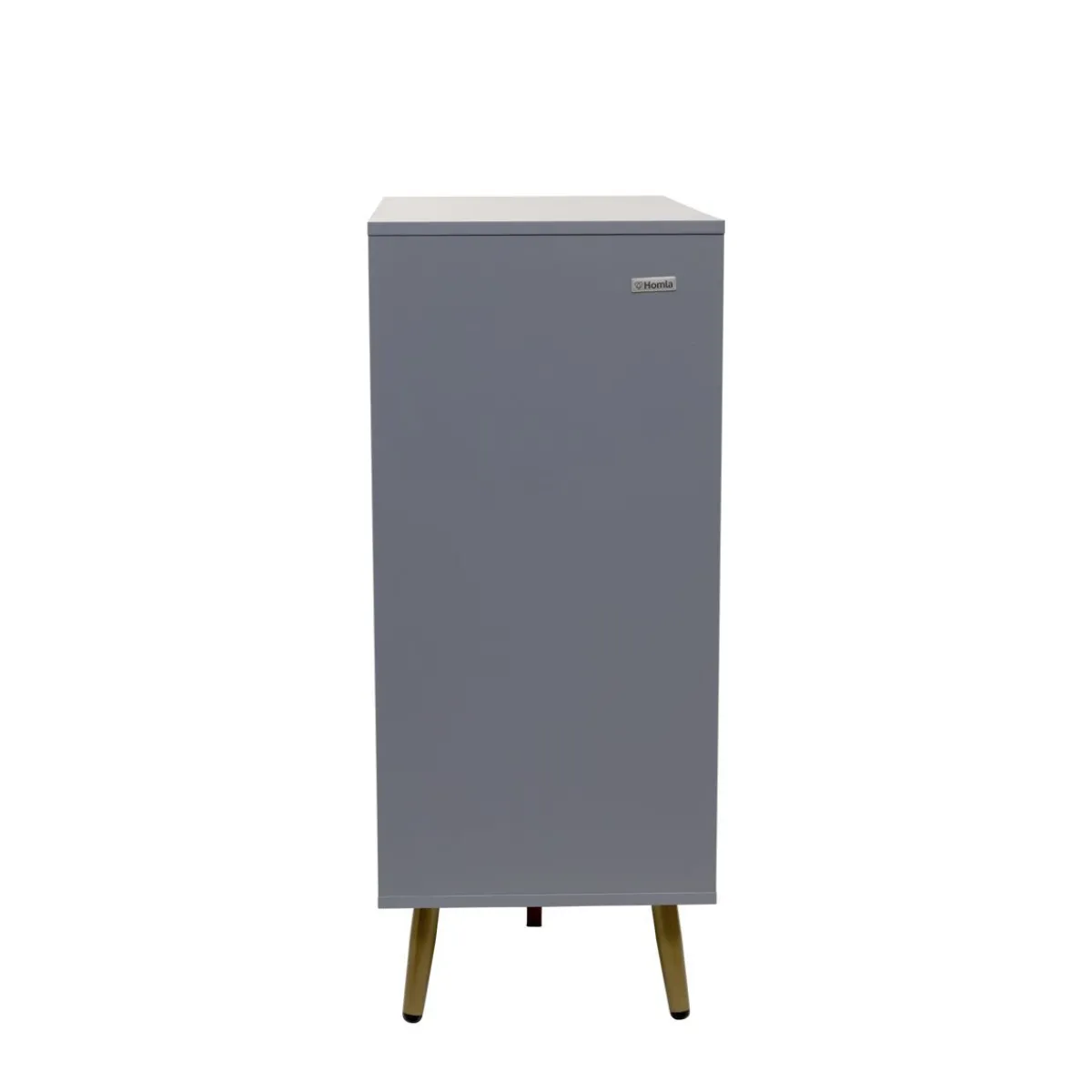 HOMLA Komoda Bodo Grafitowa Z Metalowymi Nogami 80X40X95 Cm Szary Discount