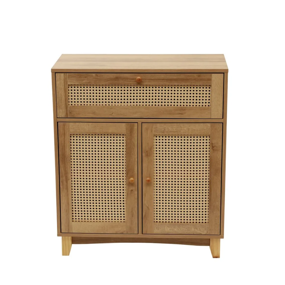 HOMLA Komoda Notto Z Rattanem 74X35X86 Cm Naturalny Online