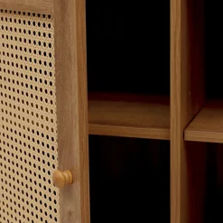 HOMLA Komoda Notto Z Rattanem 74X35X86 Cm Naturalny Online