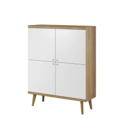 HOMLA Komoda Primo! Dab Riviera 107X134X40 Cm Bialy Best