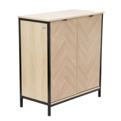 HOMLA Komoda Swen Naturalna Z Metalowymi Nogami 80X40X88 Cm Sale