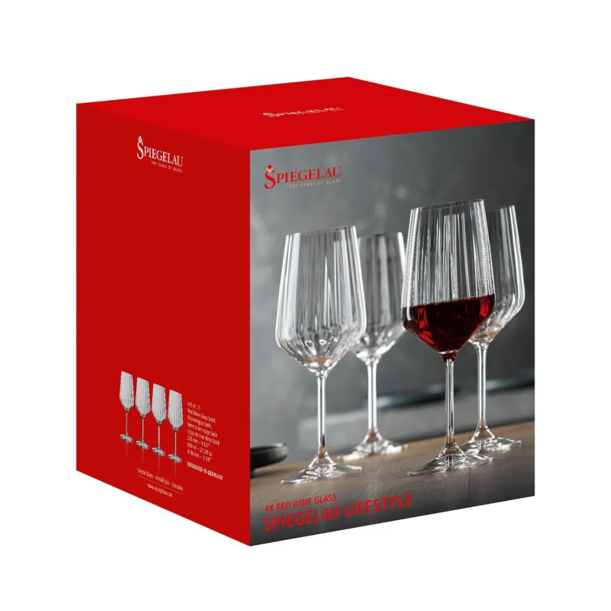 SPIEGELAU Komplet Kieliszkow Lifestyle Do Czerwonego Wina 4 Szt. 630 Ml Przezroczysty Clearance
