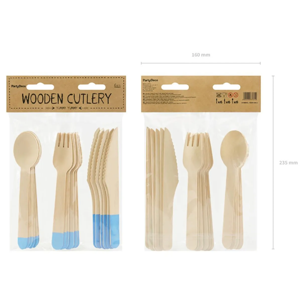 PARTYDECO Komplet Sztućców Wooden Drewnianych 6 Os. Naturalny Sale