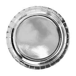 PARTYDECO Komplet Talerzy Silver Papierowych 6 Szt. Fi 23 Cm Srebrny Clearance