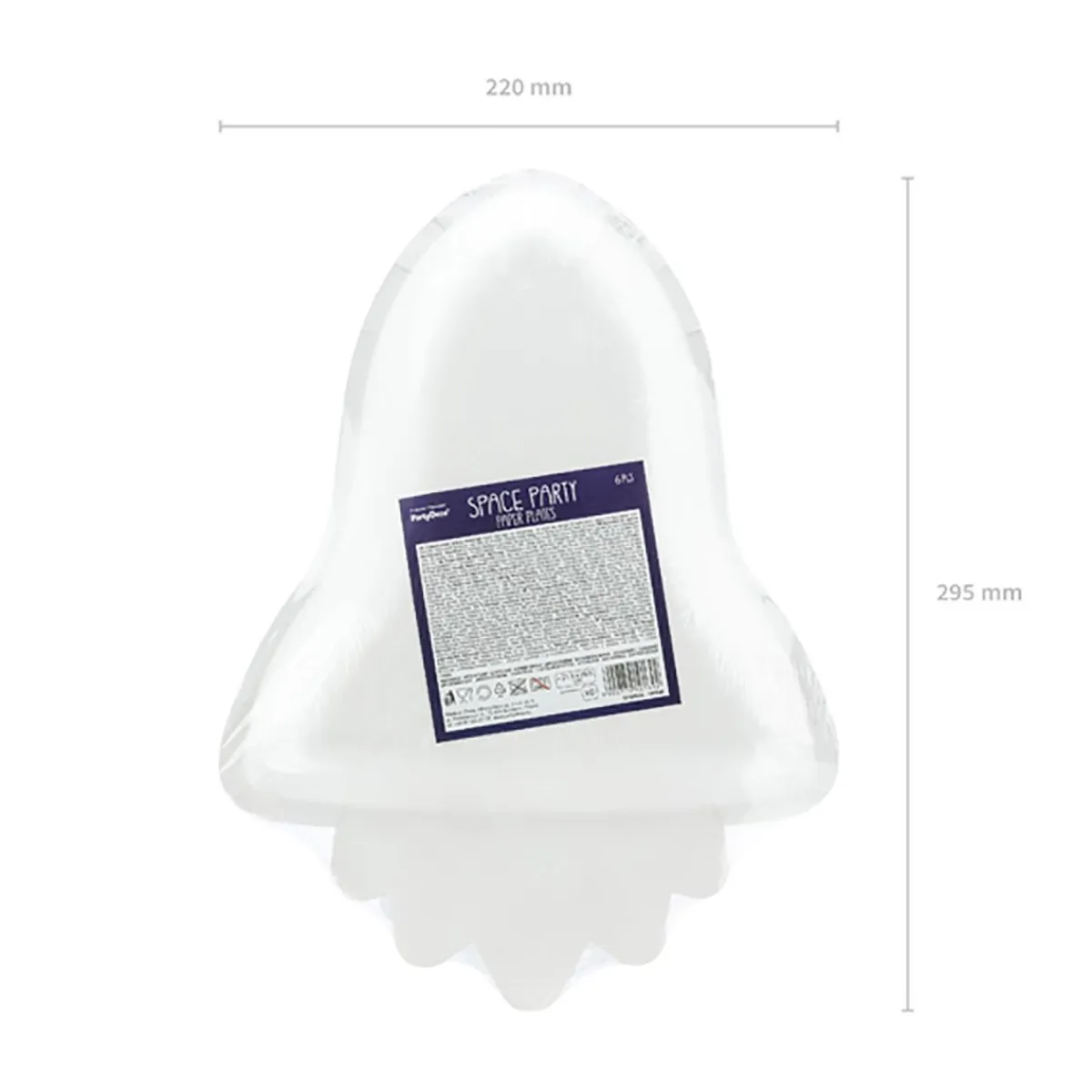 PARTYDECO Komplet Talerzy Space Papierowych 6 Szt. 21X29 Cm Wielokolorowy Best