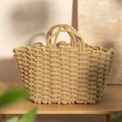 HOMLA Kosz Do Przechowywania Flavia Bezowy 26X26X21 Cm Outlet
