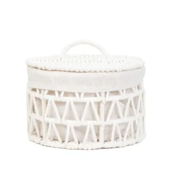 HOMLA Kosz Do Przechowywania Flossie Bialy 23X23X14.5 Cm New