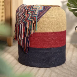 HOMLA Kosz Do Przechowywania Regin W Kolorowe Paski 35X35X45 Cm Clearance
