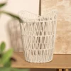 HOMLA Kosz Lazienkowy Laelia Pleciony Bialy 21X21X38 Cm Discount