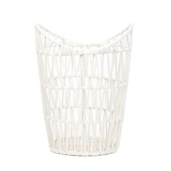 HOMLA Kosz Lazienkowy Laelia Pleciony Bialy 21X21X38 Cm Discount