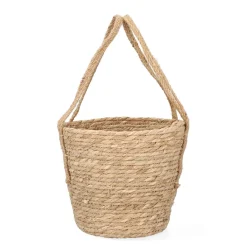 HOMLA Kosz Lumbo Z Trawy Morskiej Z Uchwytami 28X25 Cm Naturalny