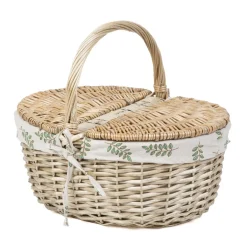 HOMLA Kosz Piknikowy Lorenzo Naturalny W Listki 40X30X18/34 Cm Outlet