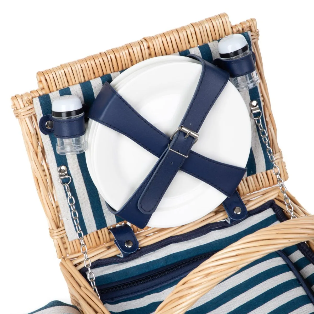 HOMLA Kosz Piknikowy Orlando Dla 4 Osob Z Mata Z Podwojna Klapa 40X28X20 Cm Outlet