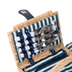 HOMLA Kosz Piknikowy Orlando Dla 4 Osob Z Mata Z Podwojna Klapa 40X28X20 Cm Outlet
