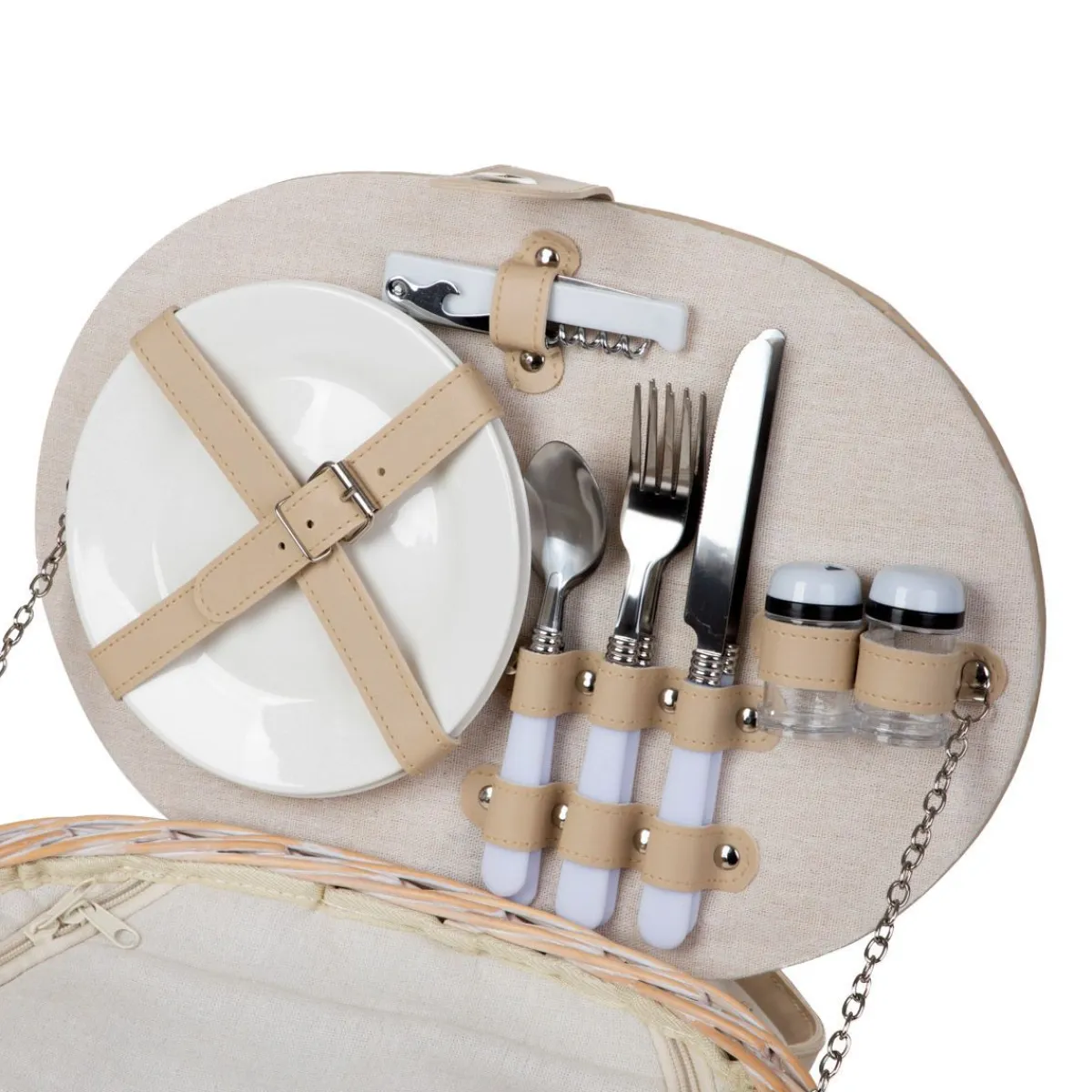HOMLA Kosz Piknikowy Picnic Owalny Dla 2 Osob 38X26X18 Cm Sale