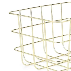 HOMLA Kosz Voss Metalowy 25,5X20,5X15 Cm Zloty New