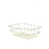 HOMLA Kosz Voss Metalowy 25,5X18,5X9 Cm Zloty Clearance