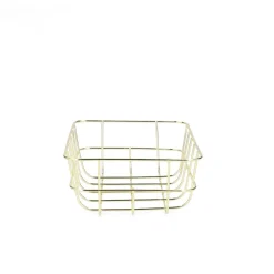 HOMLA Kosz Voss Metalowy 25,5X18,5X9 Cm Zloty Clearance
