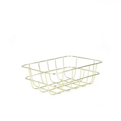 HOMLA Kosz Voss Metalowy 25,5X18,5X9 Cm Zloty Clearance