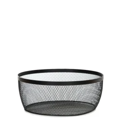 HOMLA Koszyk Gridio Okragly 26X10 Cm Czarny Best