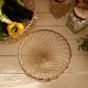 HOMLA Koszyk Rissa Okragly M 22X11 Cm Zloty Outlet