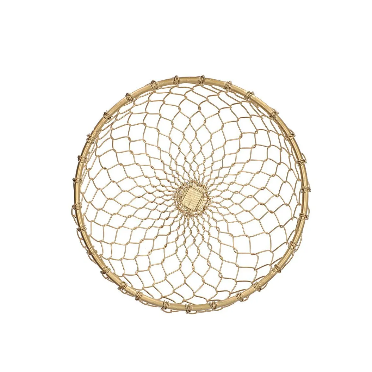 HOMLA Koszyk Rissa Okragly M 22X11 Cm Zloty Outlet