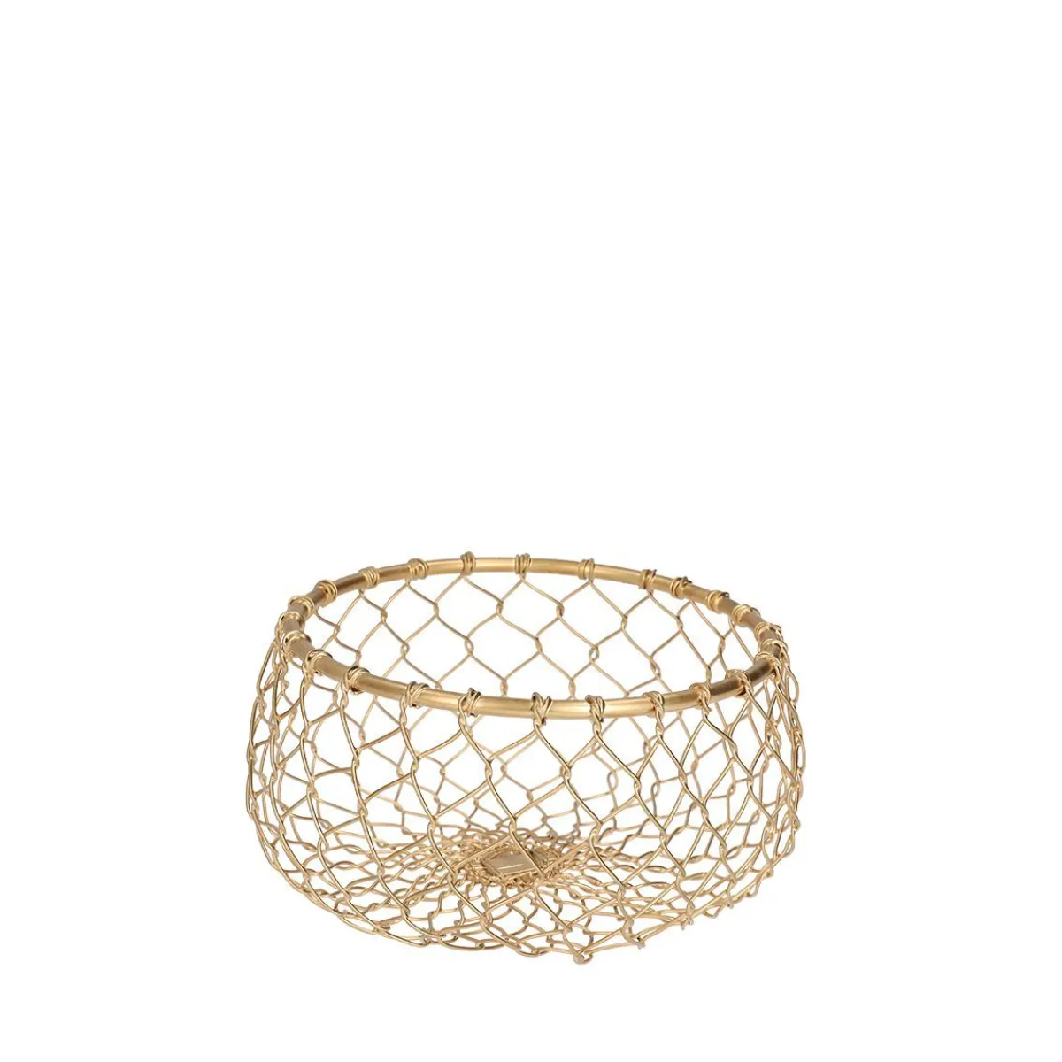 HOMLA Koszyk Rissa Okragly S 18X9 Cm Zloty Discount