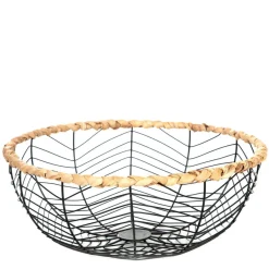 HOMLA Koszyk Rund Okragly 30X13 Cm Czarny Hot