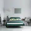 HOMLA Łóżko Venlo Welurowe Zielone 160X200 Cm Zielony Clearance