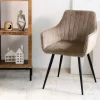 HOMLA Krzeslo Andre Welurowe Brazowe 56X61X86 Cm Brazowy Hot