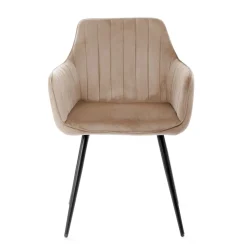 HOMLA Krzeslo Andre Welurowe Brazowe 56X61X86 Cm Brazowy Hot