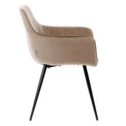 HOMLA Krzeslo Andre Welurowe Brazowe 56X61X86 Cm Brazowy Hot