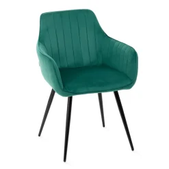HOMLA Krzeslo Andre Welurowe Zielone 56X61X86 Cm Zielony