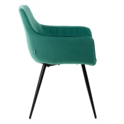 HOMLA Krzeslo Andre Welurowe Zielone 56X61X86 Cm Zielony