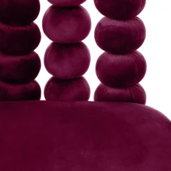 HOMLA Krzeslo Bubble Beam Welurowe Bordowe 56,5X52X87 Cm Hot