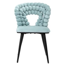 HOMLA Krzeslo Bubble Verse Welurowe Turkusowe 48X65X81 Cm New