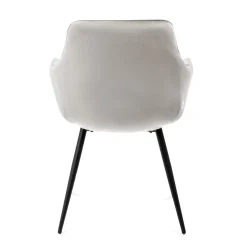 HOMLA Krzeslo Etienne Welurowe Jasnoszare 56X61X86 Cm Szary Discount