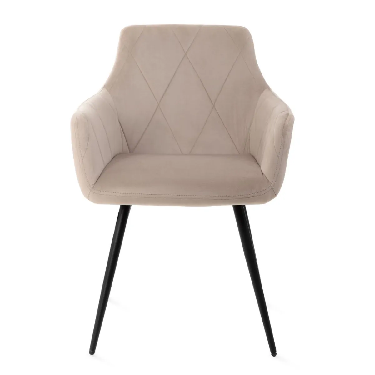HOMLA Krzeslo Fellice Welurowe Bezowe 56X61X86 Cm Bezowy