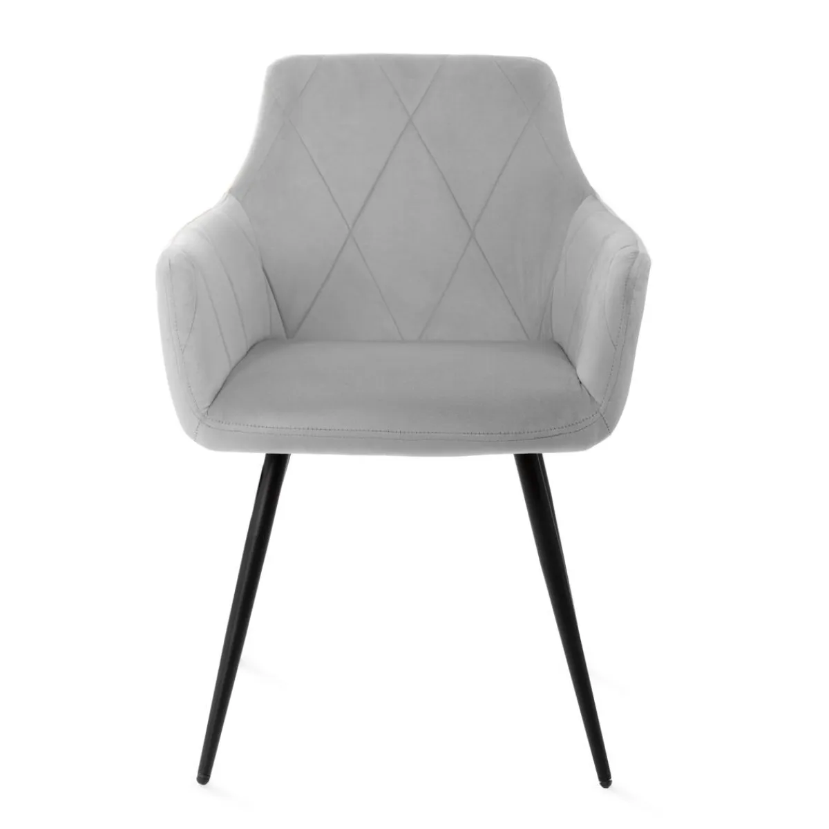 HOMLA Krzeslo Fellice Welurowe Szare 56X61X86 Cm Szary Outlet
