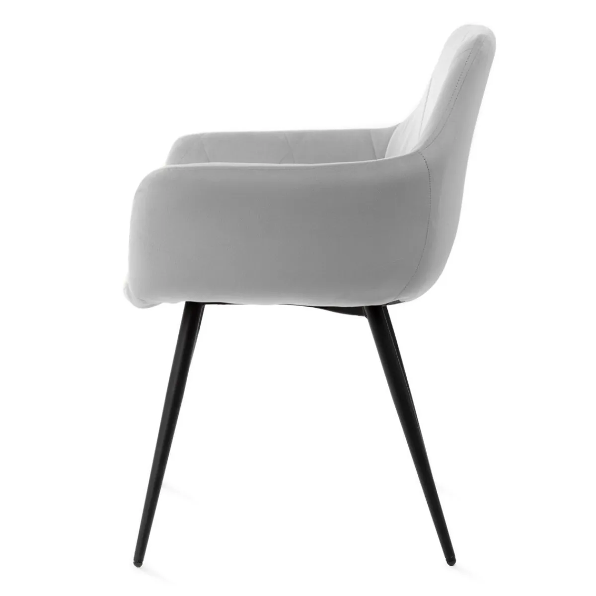 HOMLA Krzeslo Fellice Welurowe Szare 56X61X86 Cm Szary Outlet
