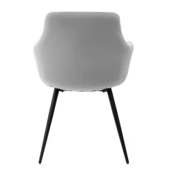 HOMLA Krzeslo Fellice Welurowe Szare 56X61X86 Cm Szary Outlet