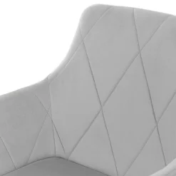 HOMLA Krzeslo Fellice Welurowe Szare 56X61X86 Cm Szary Outlet
