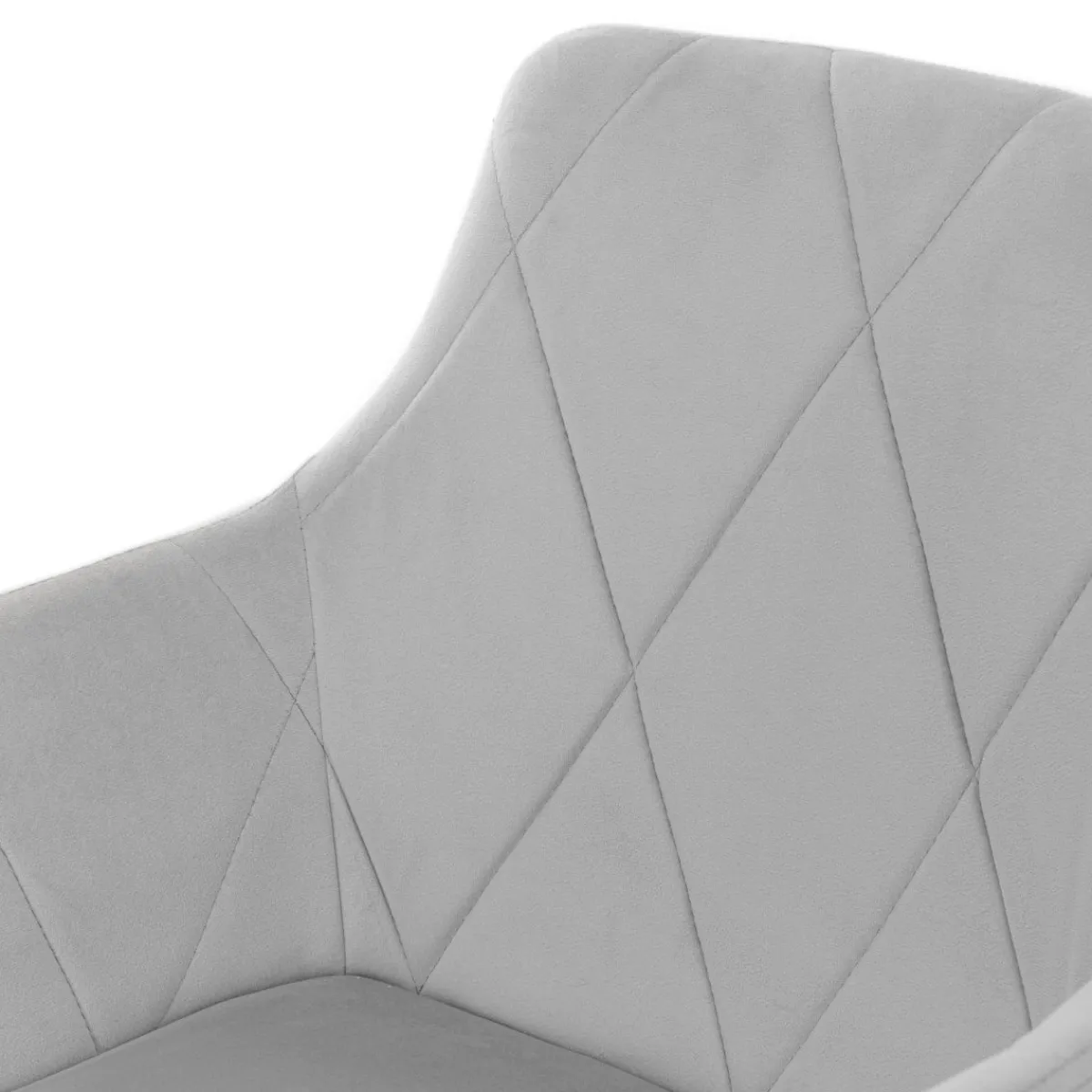 HOMLA Krzeslo Fellice Welurowe Szare 56X61X86 Cm Szary Outlet