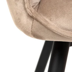 HOMLA Krzeslo Flossi Welurowe Bezowe 57X63X84 Cm Bezowy