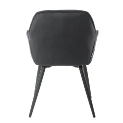 HOMLA Krzeslo Flossi Welurowe Czarne 57X63X84 Cm Czarny New