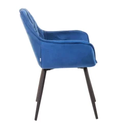 HOMLA Krzeslo Flossi Welurowe Granatowe 57X63X84 Cm Granatowy Hot