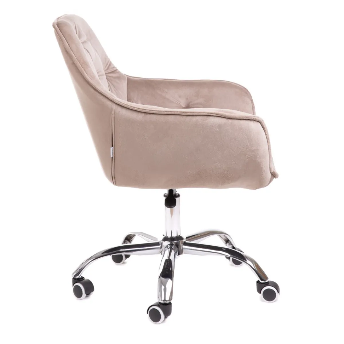 HOMLA Krzeslo Flossi Welurowe Obrotowe Bezowe 57X65X90 Cm Bezowy Online