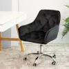 HOMLA Krzeslo Flossi Welurowe Obrotowe Czarne 57X65X90 Cm Czarny Online