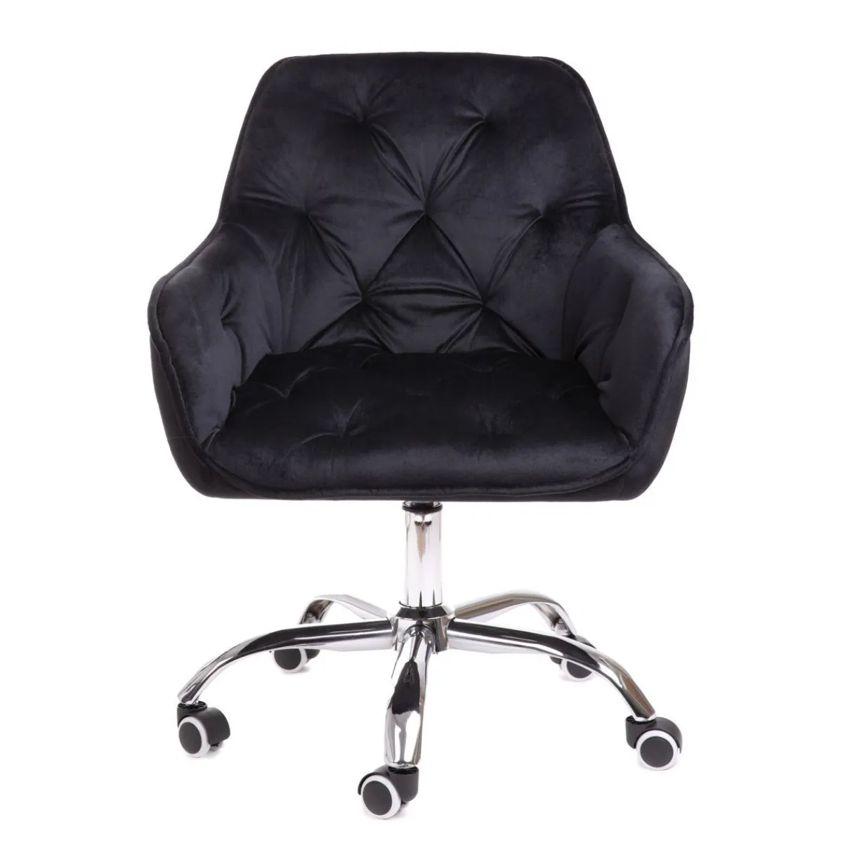 HOMLA Krzeslo Flossi Welurowe Obrotowe Czarne 57X65X90 Cm Czarny Online