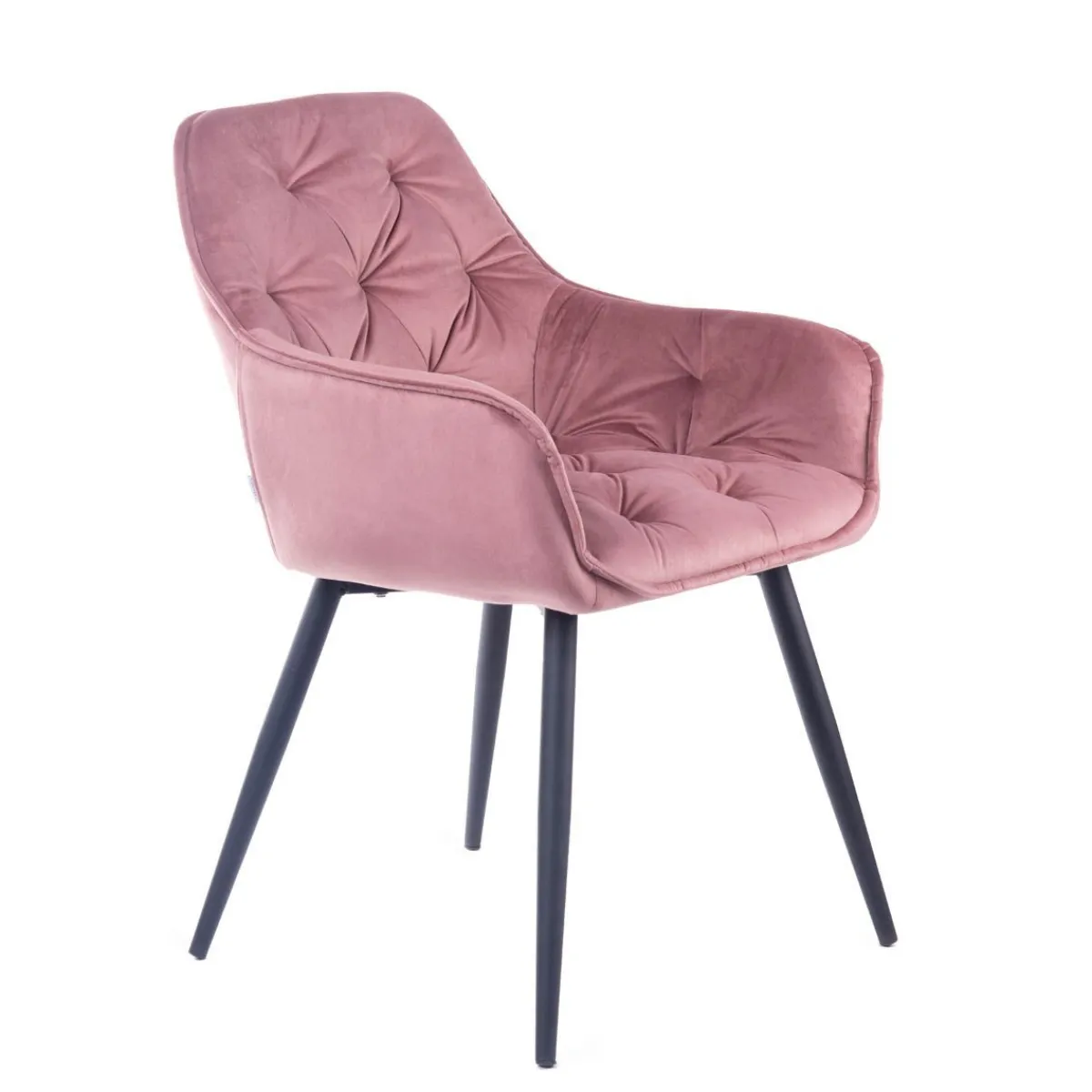 HOMLA Krzeslo Flossi Welurowe Rozowe 57X63X84 Cm Rozowy New